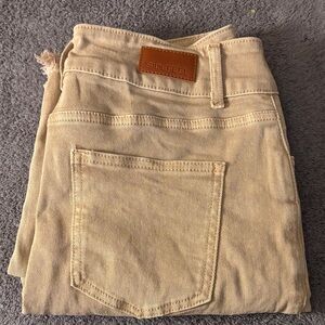 Sidefeel Beige High-Waist Jeans